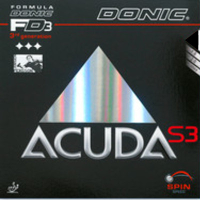

Donic Accuda S3 Black 1.7 mm Table Tennis Rubber(Black)