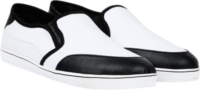 

Kzaara Slip On Sneakers For Men(White, Black