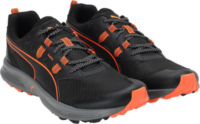 

Puma Essential Trail Running Shoes For Men(Black, Puma black-quiet shade-shocking orange