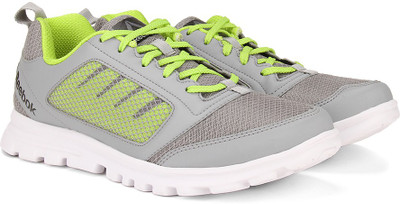 

REEBOK RUN STORMER Running Shoes For Men(Grey, Green, Flat grey/yellow/pewter