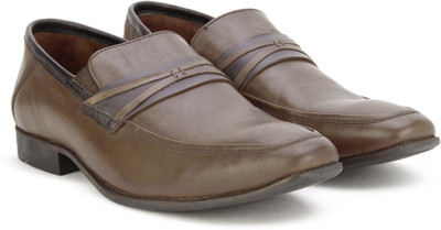 

Woods Genuine Leather by Woodland Slip On Shoes For Men(Brown