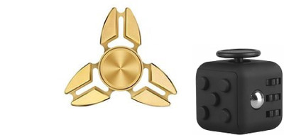 

Mayatra's 2017 New Combo Of The Original Fidget Cube Black(Black, Gold)