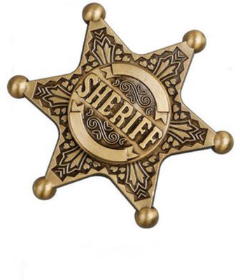 Spacerail Ultra Fast Retro Sheriff Badge Fidget Hand Spinner Toy-Copper(Green)