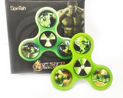 

Emob The Incredible Hulk Inspired Green Stress Reducer Fidget Tri-Hand Spinner Toy(Green)