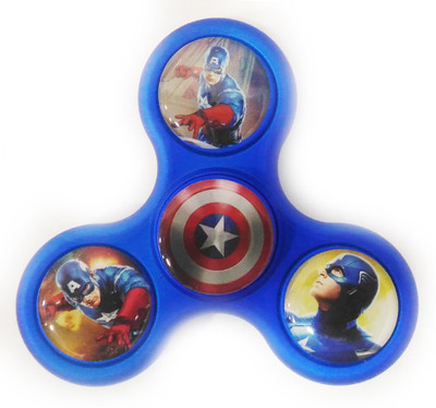 

Emob High Quality Caption America Fidget Tri-Hand Spinner Toy With Amazing Spin Time(Blue)