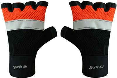 

Sports 101 Twin Net Pro fit X Gym & Fitness Gloves (, Multicolor, Black-orange