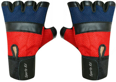 

Sports 101 Twin Net Pro fit X Gym & Fitness Gloves (, Multicolor, Red-blue