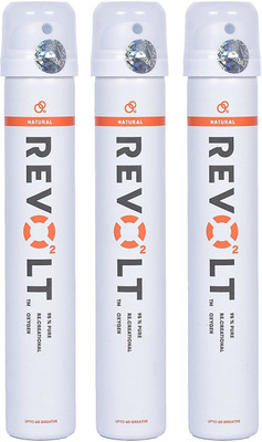 

REVOLT Pocket Oxygen Slim Natural Pack(3 Cans) Sports Bottle Holder