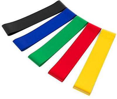 

Jern Elastic Exercise Loop Medium Resistance Band(Multicolor, Black;blue;green;red;yellow
