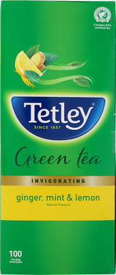 Tetley Ginger, Mint & Lemon Green Tea Bags(100 Bags, Box)