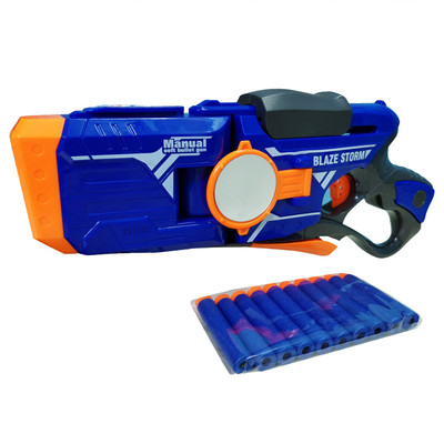 

Bonkerz Multidirectional Blaze Storm Manual Soft Bullet Gun with Foam Bullets and Suction Darts(Multicolor)