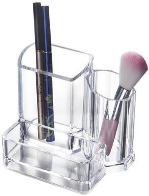 

BlushBees 3-Compartment Acrylic Cosmetic Makeup Storage Organizer, 1 Piece, Transparent Vanity Box(Transparent)