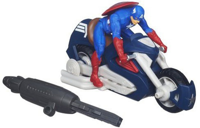 Captain America Blast N Go Assault Cycle Vehicle(Multicolor)