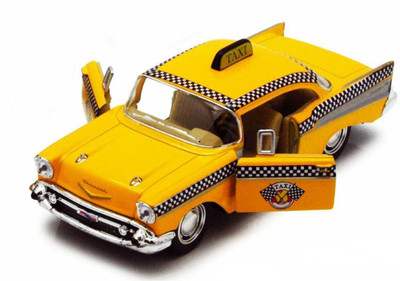 

Kinsmart 5'' Pull Back Action 1957 Chevrolet Bel Air (Taxi) Toys for Kids from Smiles Creation (Multicolor)(Multicolor)