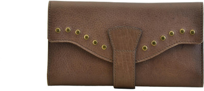 

CANVAS & AWL Women Casual Brown Genuine Leather Wallet(3 Card Slots)