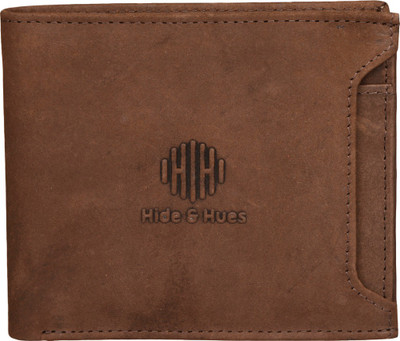 

Hide & Hues Men Brown Genuine Leather Wallet(11 Card Slots), Brown -ih