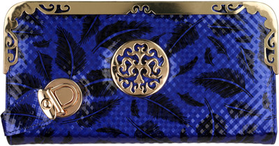 

skinoutfit Women Blue Artificial Leather Wallet(6 Card Slots), Royal blue