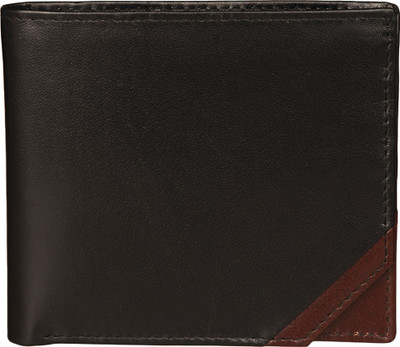 

Hide & Hues Men Black Genuine Leather Wallet(5 Card Slots), Black-an