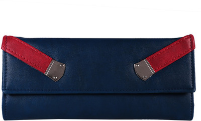 Fantosy Women Casual Blue Artificial Leather Wrist Wallet(3 Card Slots)