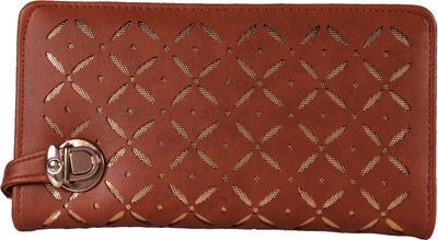 

Fantosy Women Casual Brown Artificial Leather Wrist Wallet, Tan