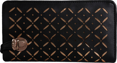 

Fantosy Women Ethnic, Formal, Evening/Party Black Artificial Leather Wrist Wallet