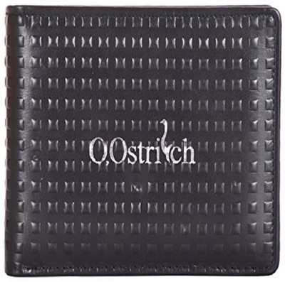 

O'OSTRICH Men Black Genuine Leather Wallet(5 Card Slots)