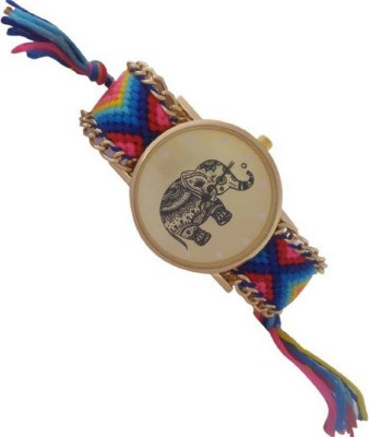 vk sales elephant dial multicolor fabric belt women Analog Watch Watch  - For Girls   Watches  (vk sales)