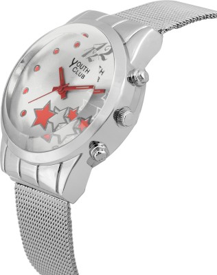 Youth Club MESH-PINK EYE CATCHY STAR DIAL Watch  - For Women   Watches  (Youth Club)