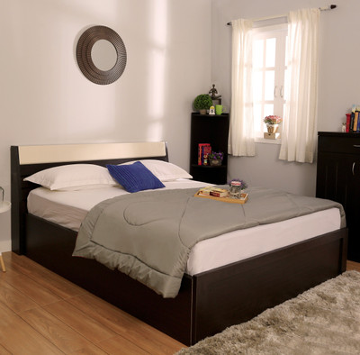 

Spacewood Marko Engineered Wood Queen Bed With Storage(Finish Color - Melamine)