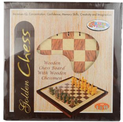 

muskaan toyz GOLDEN WOODEN CHESS Board Game
