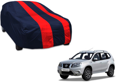 MOCKHE Car Cover For Nissan Terrano (Without Mirror Pockets)(Blue, Red)
