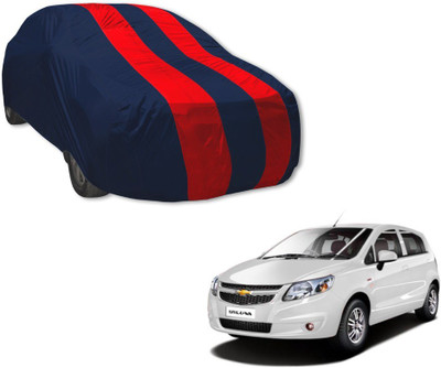 MOCKHE Car Cover For Chevrolet Sail UVA (Without Mirror Pockets)(Blue, Red)
