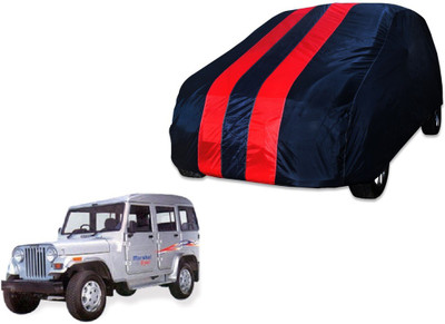 MOCKHE Car Cover For Mahindra Marshal (Without Mirror Pockets)(Blue, Red)