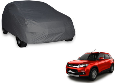 MOCKHE Car Cover For Maruti Suzuki Vitara Brezza (Without Mirror Pockets)(Grey)