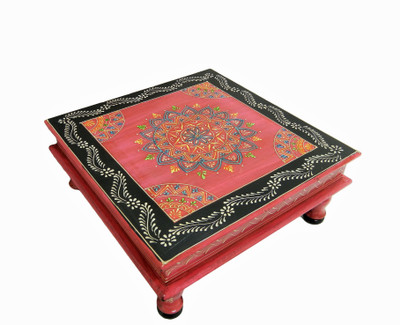 

Shivay Arts Fine Emboss Chowki Bajot Wooden All Purpose Chowki(Pink, Pack of 1)