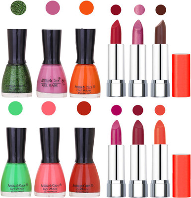 

Aroma Care Wholesale Rate Combo of Nail Polish and Rythm Lipstick 029(Set of 12)