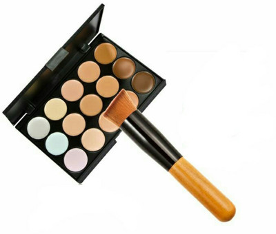 

Menow 15 colours Contour Concealer Pallette and Application Brush Combo(Set of 2)