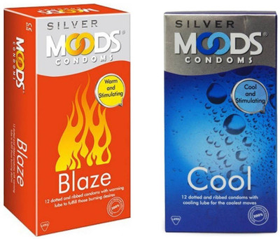 Moods CO,MBO OF BLAZE + COOL (24S) Condom(Set of 2, 24S)