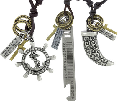 

the jewelbox Anchor, Diesel Tag, Elephant Teeth Plain Silver Dog Tag