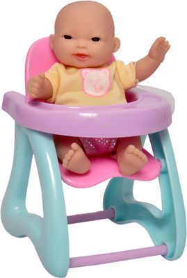 

Toyshine 6 Inches Baby in the Feeding Chair, Baby Doll, Non-toxic(Multicolor)