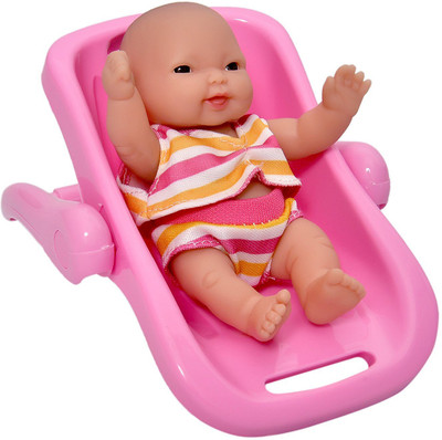 

Toyshine 6 Inches Baby in the Cot Baby Doll, Non-toxic(Multicolor)