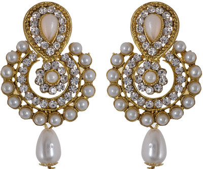 SUBHARPIT Festive Choice Cubic Zirconia, Crystal Metal Drops & Danglers