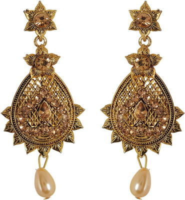 SUBHARPIT Sunshine Charming Cubic Zirconia, Crystal Metal Drops & Danglers