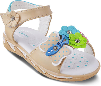 

KITTENS Girls Velcro Flats(Beige