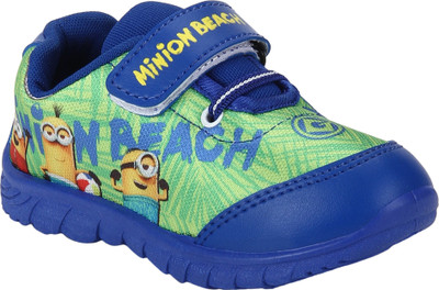 

Minions Boys Velcro Walking Shoes(Green, Green blue
