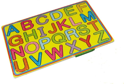 

Pigloo English Uppercase Alphabets Writing Wooden Board with Guide-Arrows & Color Crayon – Pre-School Toys for Kids Children Ages 3+(Multicolor)
