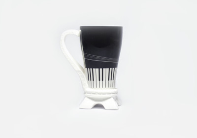 

NOROC Pianno Mug Pianno Shaped Ceramic Mug(300 ml), Black