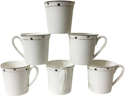 

Pearl P-6055 Bone China(White, Pack of 6)