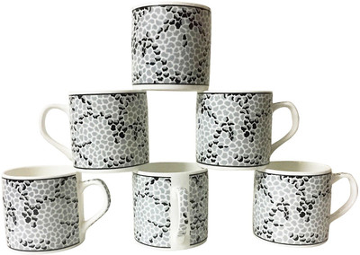 

Pearl P-6024 Bone China(Black, Pack of 6)