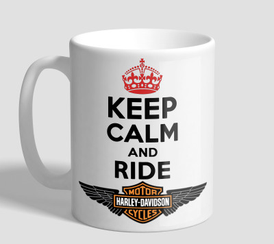 

The Mugs Ride H_ley Ceramic Mug(330 ml), White